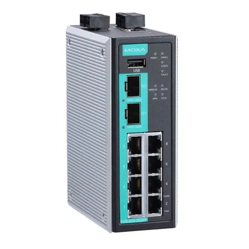 Công tắc bộ định tuyến an toàn công nghiệp EDR-810-VPN-2GSFP-T Moxa