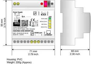 Converter HD67801 KNX BMSTP B2 ADF Web Vietnam