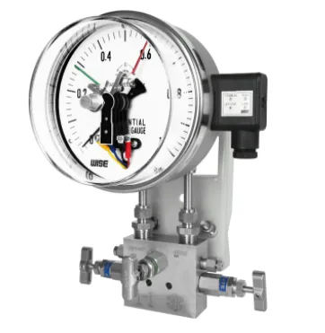 Differential pressure gauge with inductive contact type Đồng hồ chênh áp cảm ứng kèm tính năng cảnh báo Wise Control Vietnam