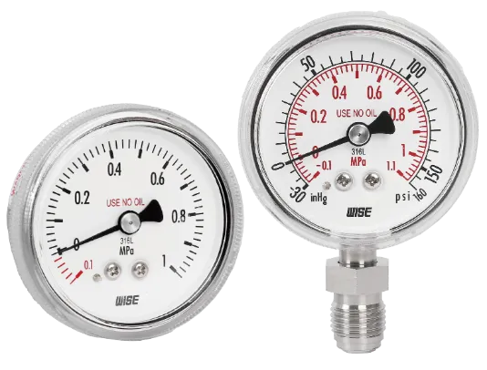High purity pressure gauge – Đồng hồ đo áp suất khí tinh khiết Wise Control Vietnam