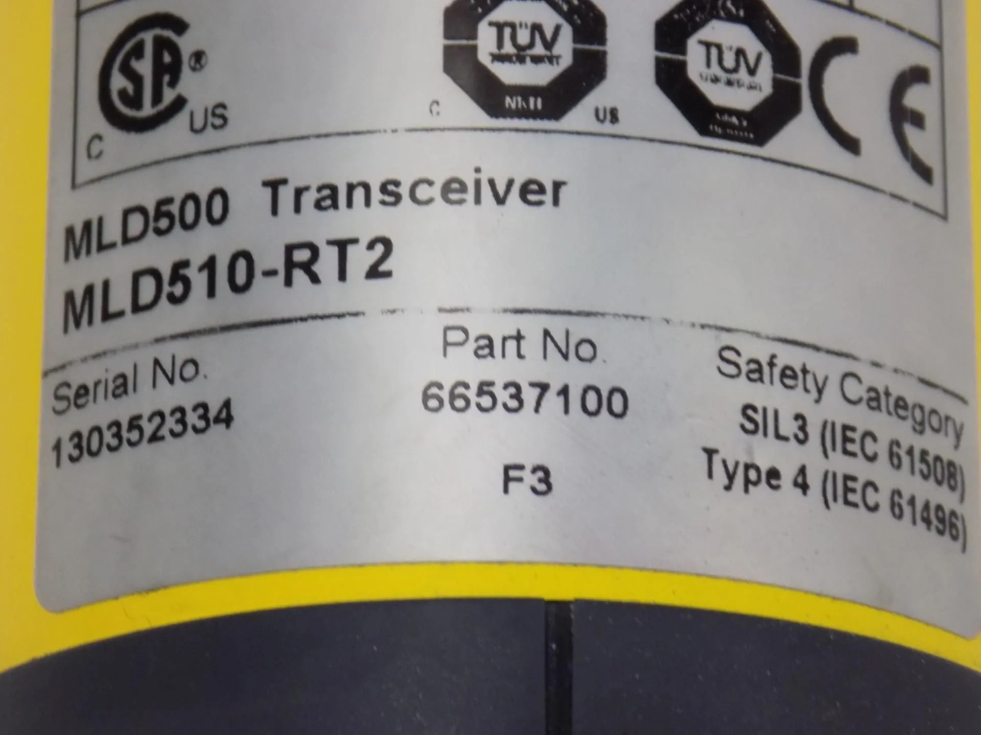 Multiple light beam safety device transceiver MLD510-RT2
