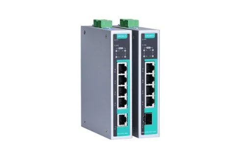 Unmanaged gigabit PoE switch with 4 PoE 10/100/1000BaseT(X) ports, 1 1000BaseX (SFP slot) port, 0 to 60°C EDS-G205A-4PoE-1GSFP MOXA Vietnam