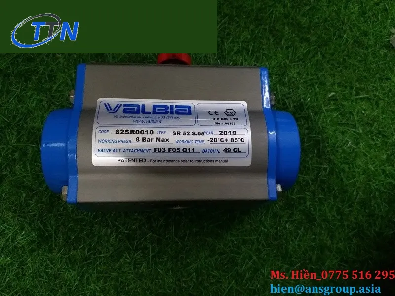 Valbia vietnam-Pneumatic actuator SR52 S82-Bộ truyền động khí nén-Code 82SR0010