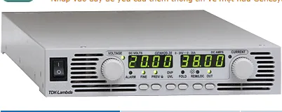 GENH 300-2,5 Power Supply - TDK-Lambda Vietnam